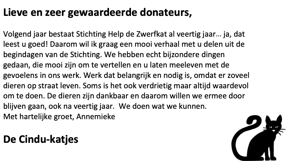 Kattenbelletje december 2024